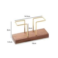 Desktop Organizer Tableware Supplies Wood Tissue Paper Holder Napkin Holder Brass Tissue Box Storage Toothpick Box B