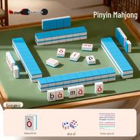 Pinyin Mahjong Leidimas: Edukacinis stalo žaidimas su Mahjong lipdukais ir kortelėmis „Sujunk taškus“ – Smagu vaikams!