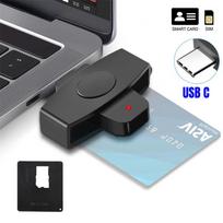 Type-C Smart Card Reader Portable Smart Chip Reader Bank Tax Declaration Accessories Support For Windows For Mac/Android Os