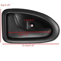 Automobilio Juodos Interjero Durų Rankenos Kairė Dešinė Pusė Rankenėlės Rankenos Renault Clio 1999-iki Scenic 1999-2005 Megane 1998-2002 black