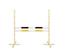 Jumping obstacle for Hobby Horse 120cm, two beams - black and yellow