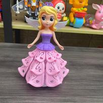 Kids Electric Toy Cartoon Pretty Angel Princess Toy With Light Music Gimbal Walking Toys Kids Light-emitting Toys Birthday Gifts black