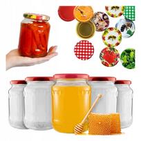 48X Stiklainis 720ml Stikliniai Stiklainiai Uogienei Medui Konservams Agurkams