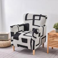 Printed Tub Club Chair Slipcovers Elastic All-inclusive Armchair Cover Universal Single Sofa Covers for Bar Bedroom Club Decor
