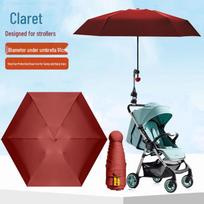 Universal Multifunctional Five-Fold Stroller Sunshade Umbrella for Sunny and Rainy Days