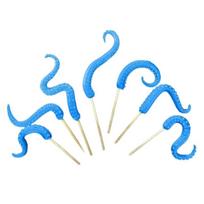 Resin Octopuses Tentacle Set 7Pcs Durable Sea Creature Plant Decors Stakes for Pots and Gardens mėlyna