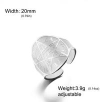 COOLTIME Pentagram of Solomon Ring Stainless Steel Adjustable Supernatural Magician Amulet Ring Jewelry Gift for Women Men resizable