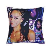 Kpop Katseye Music Pillowcase Polyester Cushion Cover Gift  Pillow Case Cover Car Zipper 45*45cm 12x12Inch black