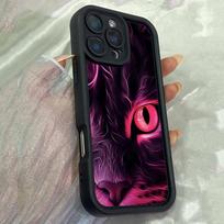 JT122 Cat Eye With Red Light Art for iPhone 17 16 15 14 Pro Max Samsung S26 S25 S24 Ultra A17 A16 A07 A56 A06 Xiaomi 15T Redmi 15c 14c Soft TPU Case for iPhone 5/5s juoda