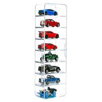 1:64 Akrilinė Automobilio Vitrina Automobilio Modelio Žaislui 8 Skyrių Spintelė Lentyna Atspari Dulkėms Sukraunama Automobilio Laikymo Dėžė Skaidri Vitrina