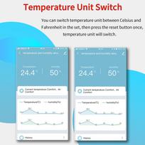 Wifi Temperature Humidity Monitor Smart App Voice Control Digital Thermometer Hygrometer Sensor for   School Abs Plastic
