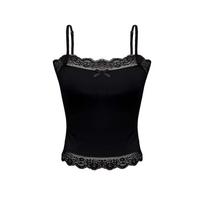 2026 Euro-American Summer Patchwork Lace Bow Spaghetti Strap Tank Top Medium