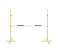 Jumping obstacle for Hobby Horse 160cm, h-120 cm, green beam
