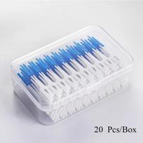 Soft Gum Interdental Brush I Straight Interdental Brush Orthodontic Cleaning Interdental Disposable Toothpick Brush Oral Care gray