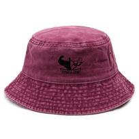 Gym Cotton Washed Bucket Hat Vintage Fishing Hat for Men Sun Protection Outdoor Fitness Cap Bodybuilding Culture Streetwear Hats rožinė raudona spalva