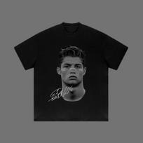 Didelės galvos Ronaldo Unisex marškinėliai, Ronaldo vintažiniai Unisex marškinėliai, Unisex futbolo marškinėliai XL black