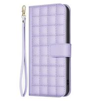 For Redmi Note 14 4G 5G 2026 Flip Case Checkered Wallet Leather 360 Protect Xiaomi Redmi Note 14 Pro Plus Case Phone Note14 Pro+ Redmi Note 14 4G violetinė