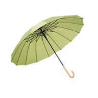 Japanese Style Double Umbrella: Natural Wood Handle, 16 Ribs, for Women, Sun & Rain Protection, Customizable Logo Option. 16 Ribs