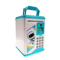 Face Recognition ATM Piggy Bank: Children's Electric Coin Machine with Voice Deposit, Withdraw, and Guardian Music Features. 13x13x24 cm