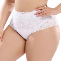 Long-term supply European and American large-size sexy women's briefs high-waisted large-version lace XL-1XL pure cotton crotch 1XL balta