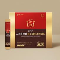 BOTO Korėjietiško 6 metų raudonojo ženšenio ekstrakto grynas lazdelių pakuotė Gold 10g X 30 lazdelių/10g*100 lazdelių 300g