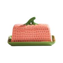Ceramic Butter Freshness Jar Dustproof Chopstick Tube Butter Box Butter Dish  Cafe Style 2