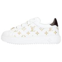 LOUIS VUITTON Time Out sportbačiai 'Balti su auksiniu monograma' Moteriški 1A9HAV 38.5 beige