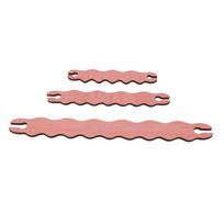 Shuttles Weaving Sticks Pine Wood Wavy Design Multifunctional Wood Hand Shuttle Sticks for Blankets Hats Scarves
