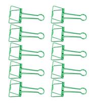 51mm 30pcs Binder Clips Strong Clamping Force Metal Hollow Tail Clips Mini Binder Clips Paper Clamps for Office žalia