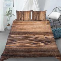 3D Colorful Retro Wood Pattern Duvet Cover Polyester Quilt Cover with Pillowcase Kids Adults Home Bedroom Decor King Queen Size 70x133cm 2pcs