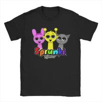 Sprunki T Shirt For Men Women 100Cotton Clothes Hip Hop  Crewneck Short Sleeve S gray