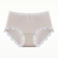 Ladies Spring Summer Print Lace Edge 10A Antibacterial Bottom Crotch Triangle Briefs L