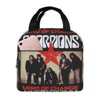 Scorpions Band Rock Insulated Lunch Bag for Women Kids Portable Food Boxes Thermal Lunch Box Tote One Size gray