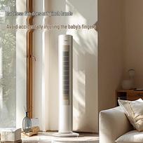 Midea ZAH09MY Standing Tower Fan CN plug (adapter included) gray