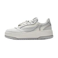 Anta Qingfeng Classic Fashion Shock Absorbing Durable Low-Top Skate Shoes Women sneakers White Gray 122638035-1 36.5
