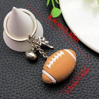 Casual Cartoon PVC Volleyball Keychain for Student Backpacks gray