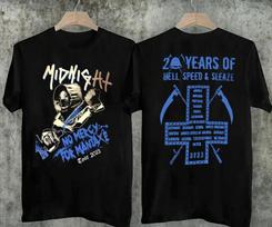 Midnight Band JAV 2023 m. rudens turo datos marškinėliai Unisex medvilniniai S-3XL Dovana Gerbėjui XL blue