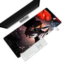 Gaming Mouse Pad Anime Solo Leveling Large Desk Mat XXL Computer Accessories Mousepad 900x400 Stitch Edge Rubber Keyboard Mat 30cmx60cm(11.8x23.6inch) gray