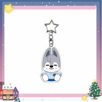 Stray Kids SKZOO Acrylic Keychain, Cartoon Character Cute Pendant Key Ring, Kpop Fan Merchandise Bag Charm Accessories Gift for Women Girls 7 white