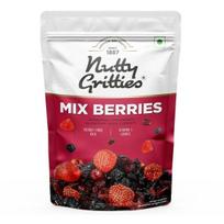 Nutty Gritties Premium Mix Berries 200g | Dried Cranberries, Blueberries, Strawberries & Black Currants| Healthy Snack for Kids & Adults 200GM white