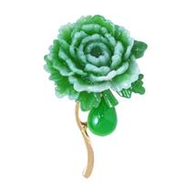 1 vnt. Išskirtinis žalias bijūno gėlės sagė moterims, mergaitėms, vintažiniai neslystantys segtukai, universali boutonnière, drabužių aksesuarai, dovanos