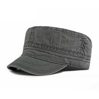Men's Flat Top Hat Spring Cotton Cap Outdoor Sunscreen Hat pilka spalva