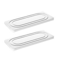 2Pcs Diatomite Absorbent Tray for Kitchen Soap Dish Plant Pot Mat Quick-Drying Stone Tray Non-Slip Anti-Bacterial Stone Drying Mat for Bathroom One Size A pilka