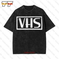 Retro Vhs Video Home System Cassette Tape Recorder S S Vintage Oversized TShirt YH S white