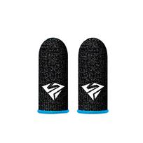 Breathable Gaming Finger Sleeves Sweatproof Anti-Slip Finger Covers for Mobile Phone Touchscreen and Controller Protection for Gamers One Size mėlyna