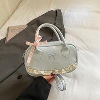 Korean Bowknot Bost Handbag Lace Ribb Bow Crossbody Bowling Bag Lolita-style Girls' Small Square Bag Cute Purse