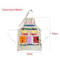 Senior Sensory Apron - Assistive Cognitive Touch Training Mat for Elderly One Size tamsiai raudona spalva