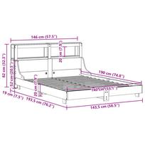 Solid Wood Bed without Mattress 140 x 190 cm Pine Wood
