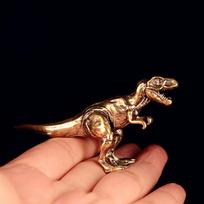 Juros periodo Tiranozauras Dinozauras Kietas Žalvaris Mažas Ornamentas Gyvūno Statulėlė Simuliuotos Tiranozauro Rekso Figūrėlės Rankdarbiai Dovanos onesize brown