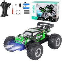 Remote Control Car, All-Terrain Remote Control Car for Boys, Rc Truck with LED, 2.4GHZ, Speed Friendly, Sturdy, Rc Cars for Christmas, Kids, Beginner žalia